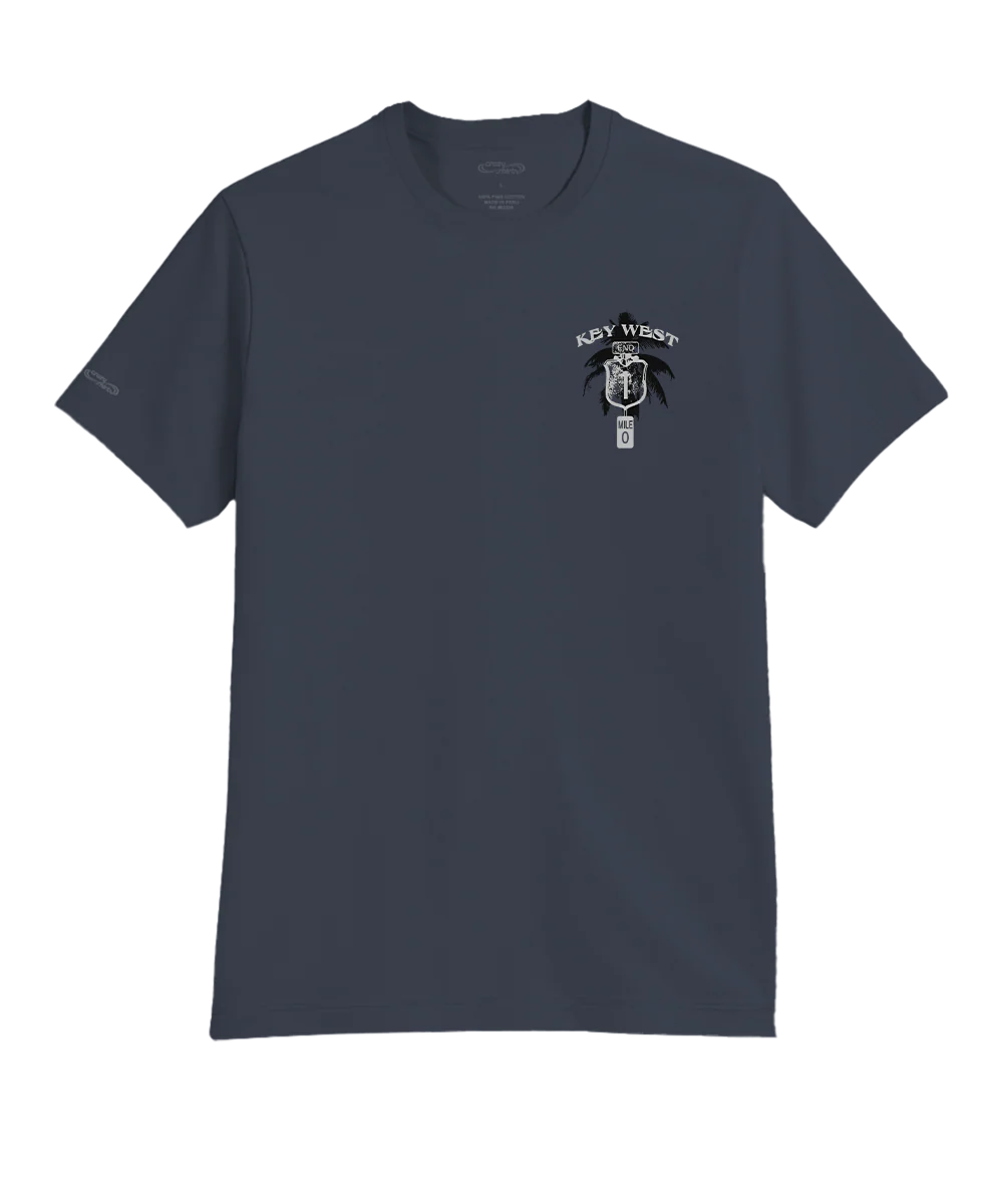 Key West Sign - Smoke Short Sleeve Pima T-Shirt - Image 4