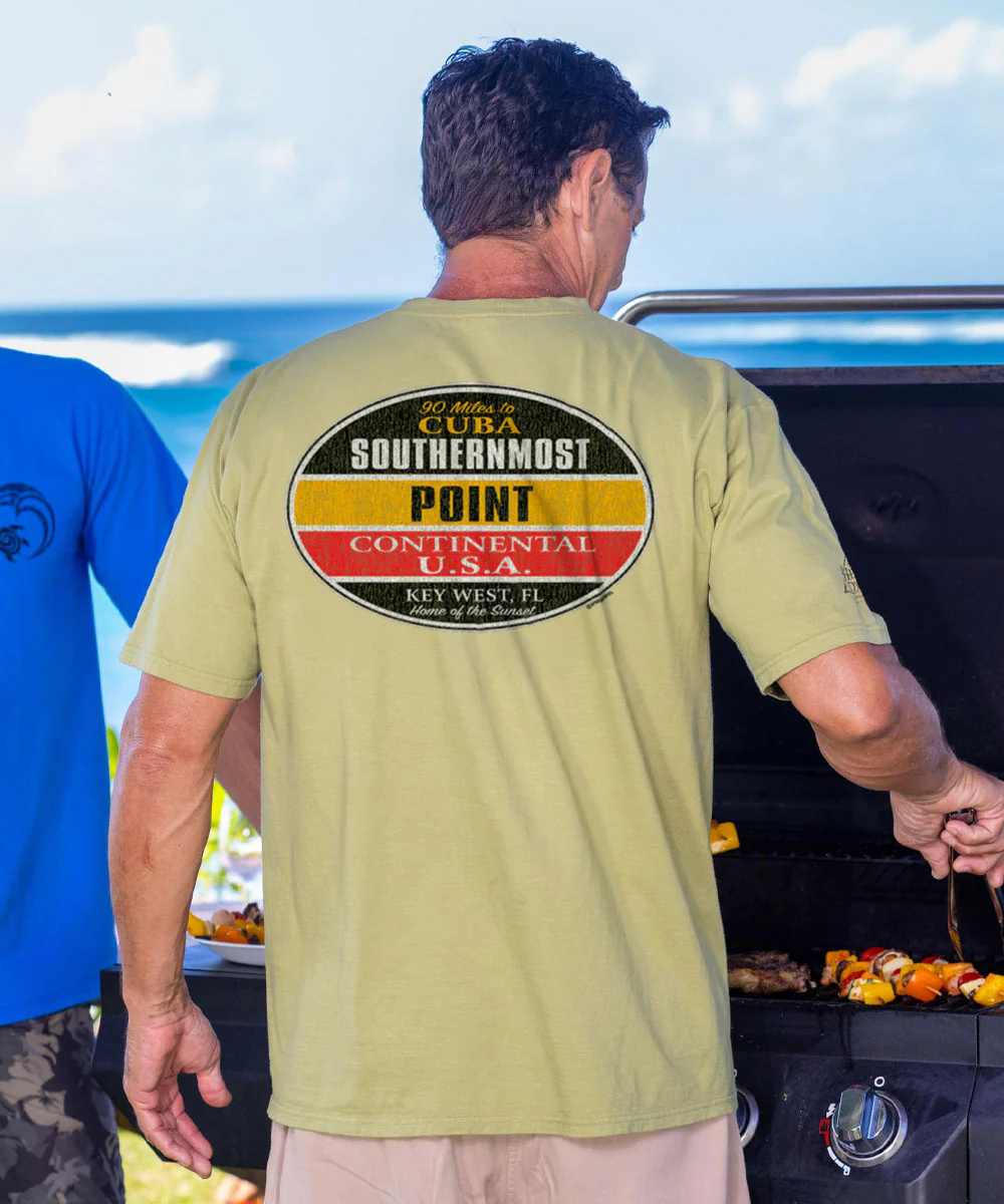 Key West To Cuba - Hemp Dyed Short Sleeve Crewneck T-Shirt - Image 2