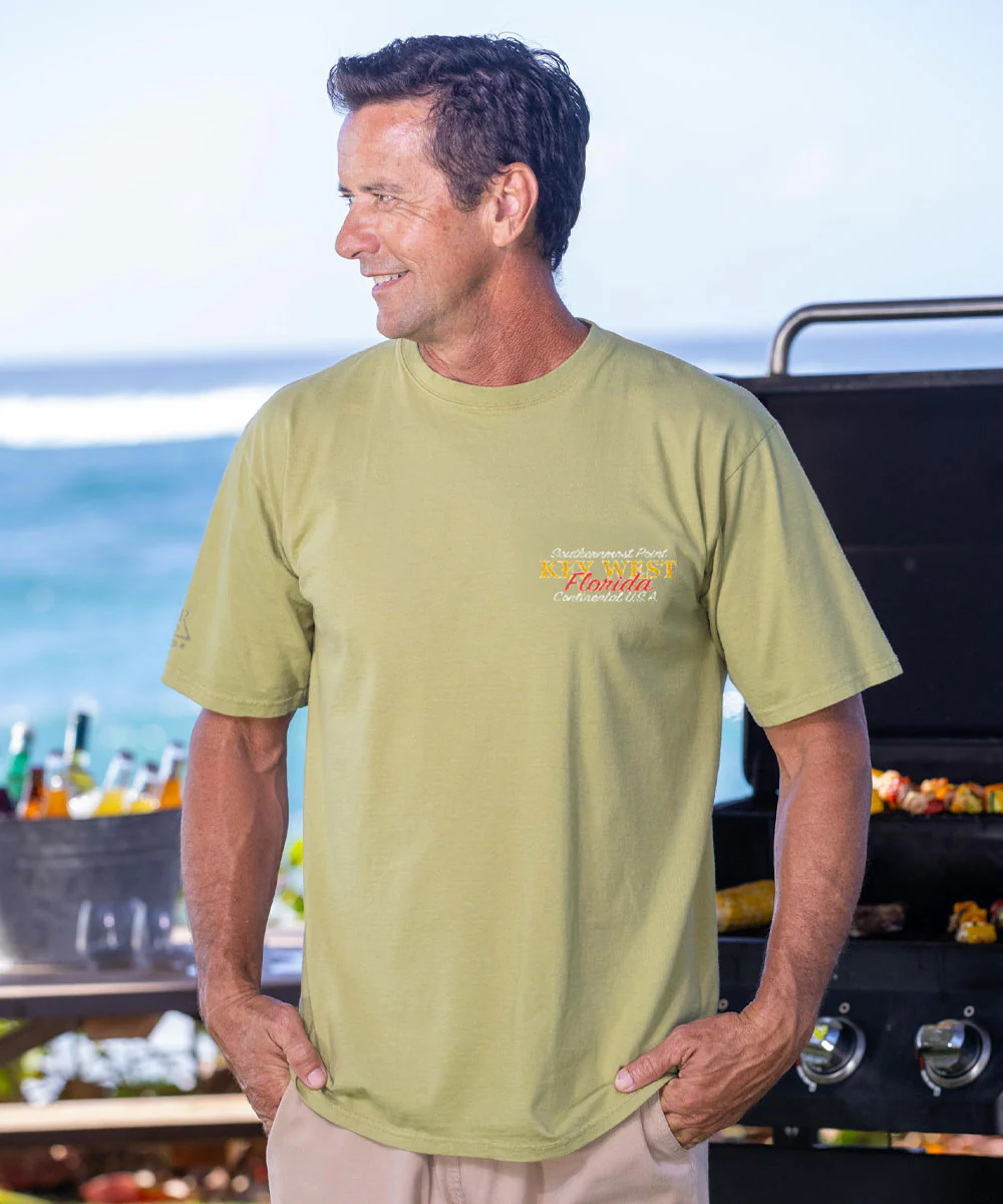 Key West To Cuba - Hemp Dyed Short Sleeve Crewneck T-Shirt - Image 3