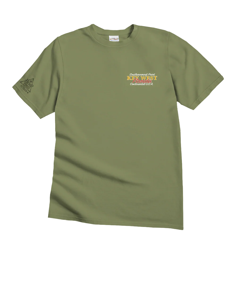 Key West To Cuba - Hemp Dyed Short Sleeve Crewneck T-Shirt - Image 4