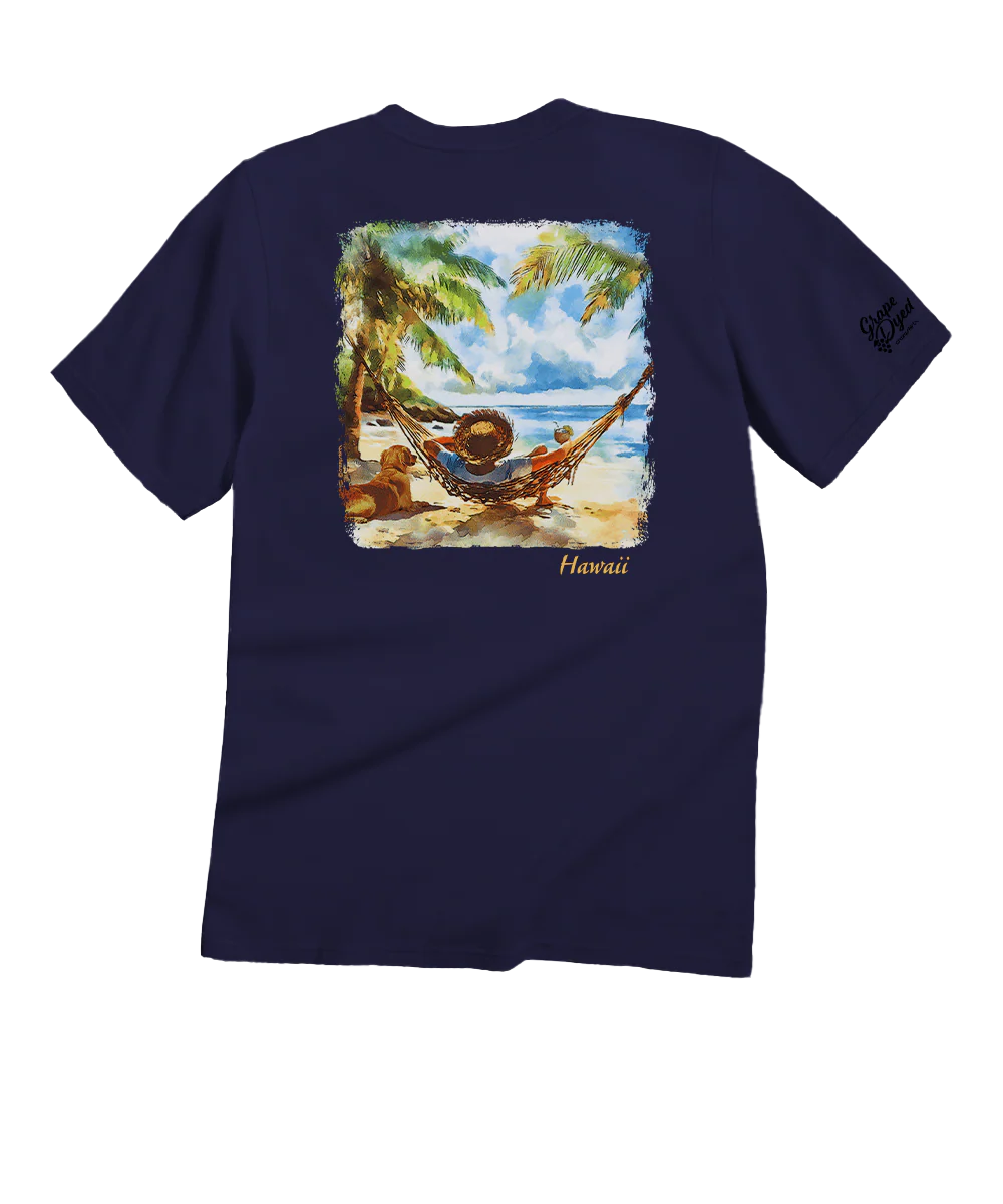 Kickback Watercolor - Grape Dyed Short Sleeve Crewneck T-Shirt