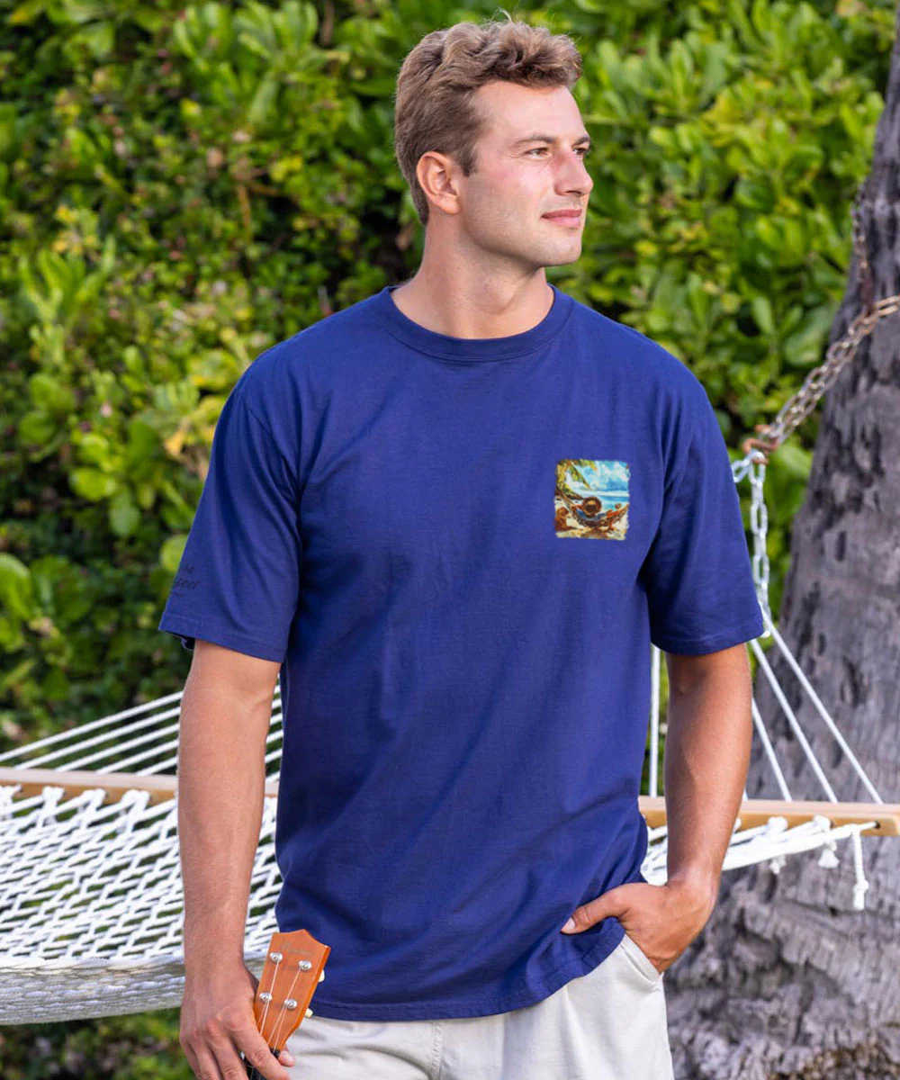 Kickback Watercolor - Grape Dyed Short Sleeve Crewneck T-Shirt - Image 3