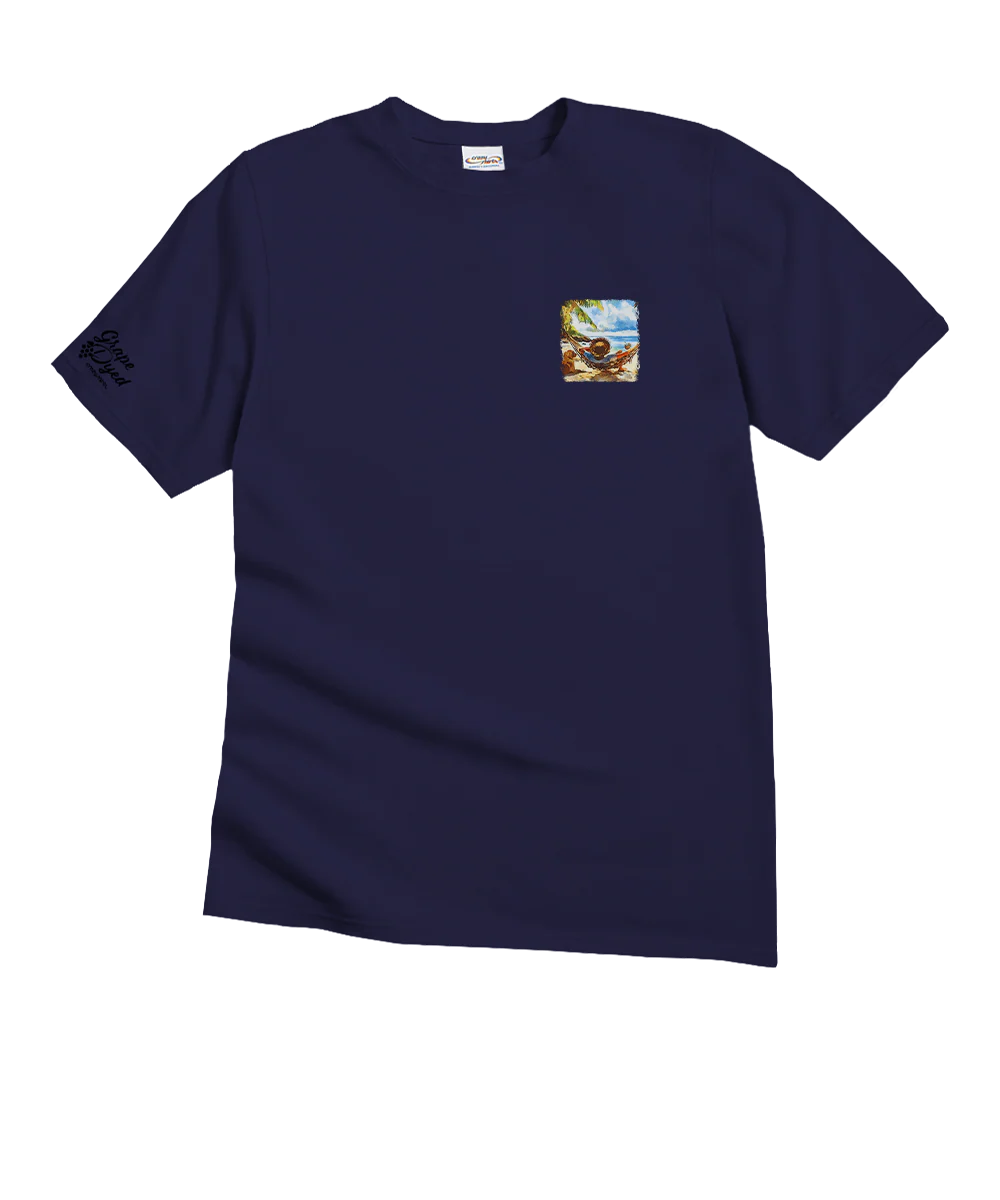 Kickback Watercolor - Grape Dyed Short Sleeve Crewneck T-Shirt - Image 4