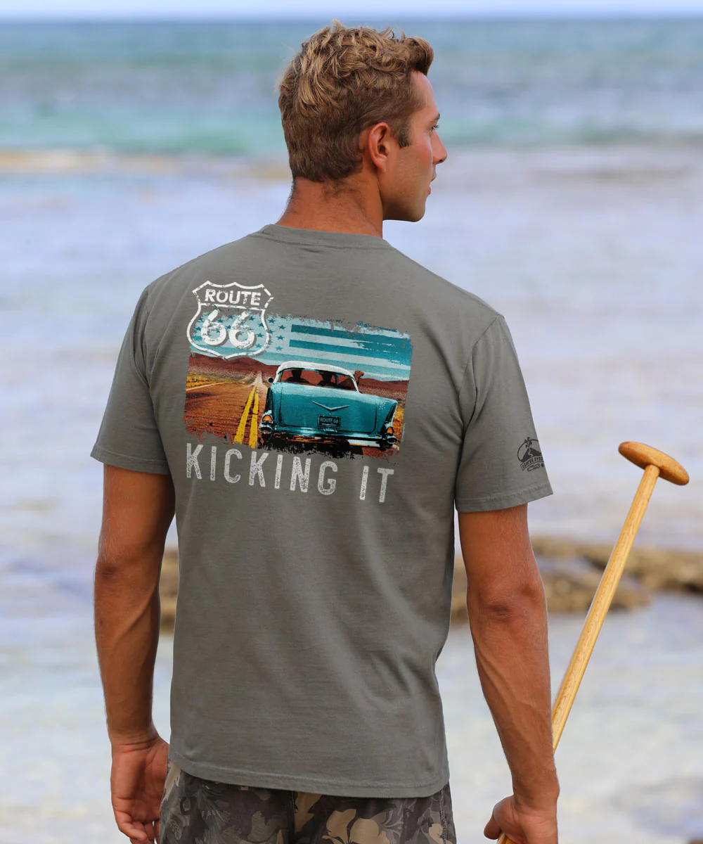 Kicking It 66 - Crater Dyed® Short Sleeve Crewneck T-Shirt - Image 2