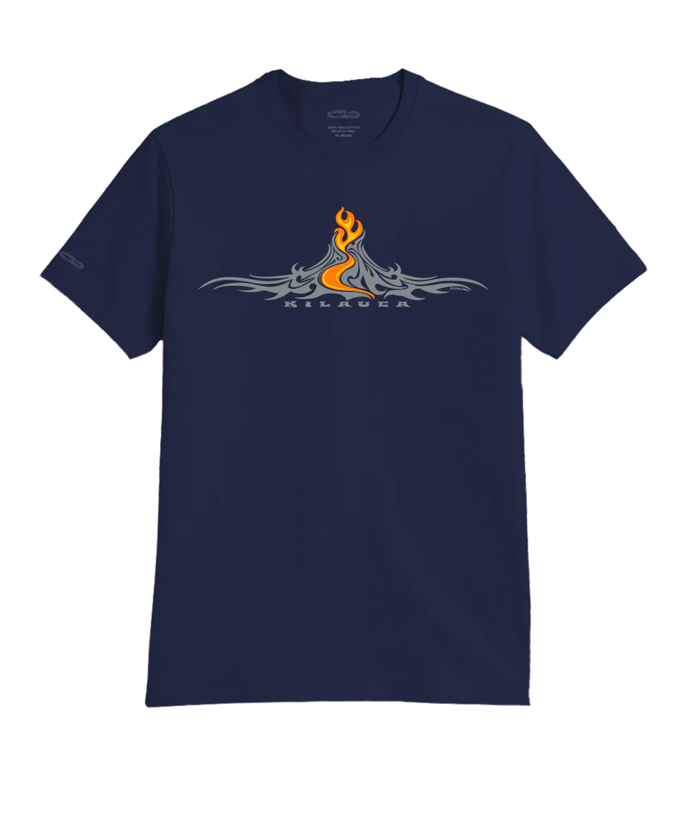 Kilauea Tattoo - Indigo Short Sleeve Pima T-Shirt