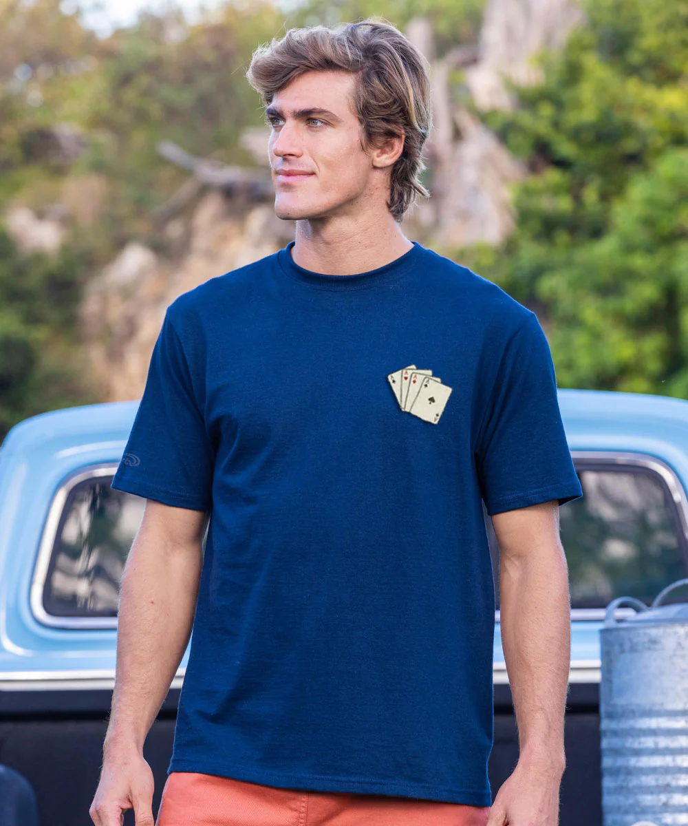 Kiss My Ace - Navy Short Sleeve Crewneck T-Shirt - Image 2