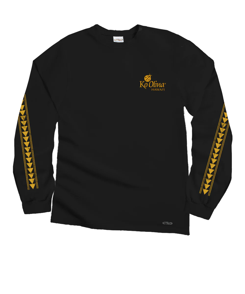 Ko Olina Lagoon Sunset - Black Long Sleeve Crewneck T-Shirt - Image 4