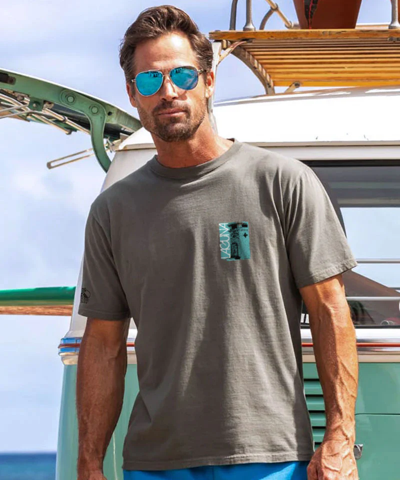 Laguna Beach Collage - Crater Dyed® Short Sleeve Crewneck T-Shirt - Image 3