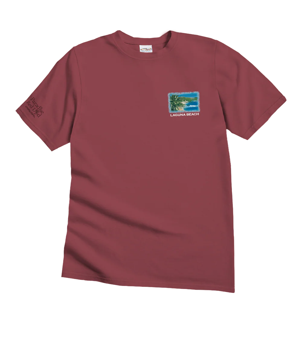 Laguna Beach Scenic Paradise Red Classic Crewneck T-Shirt - Image 4