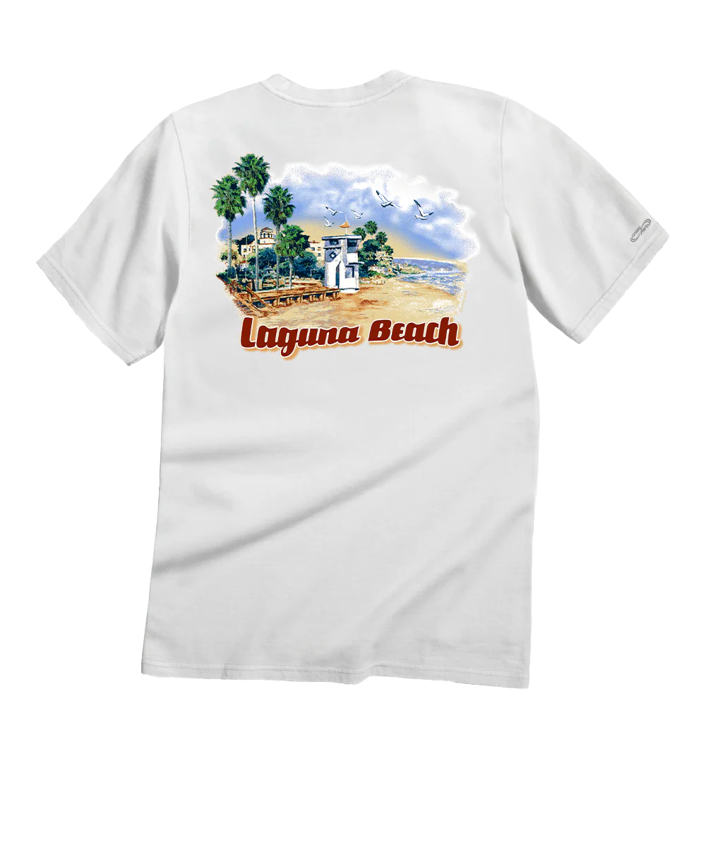 Laguna Paradise - White Short Sleeve Crewneck T-Shirt