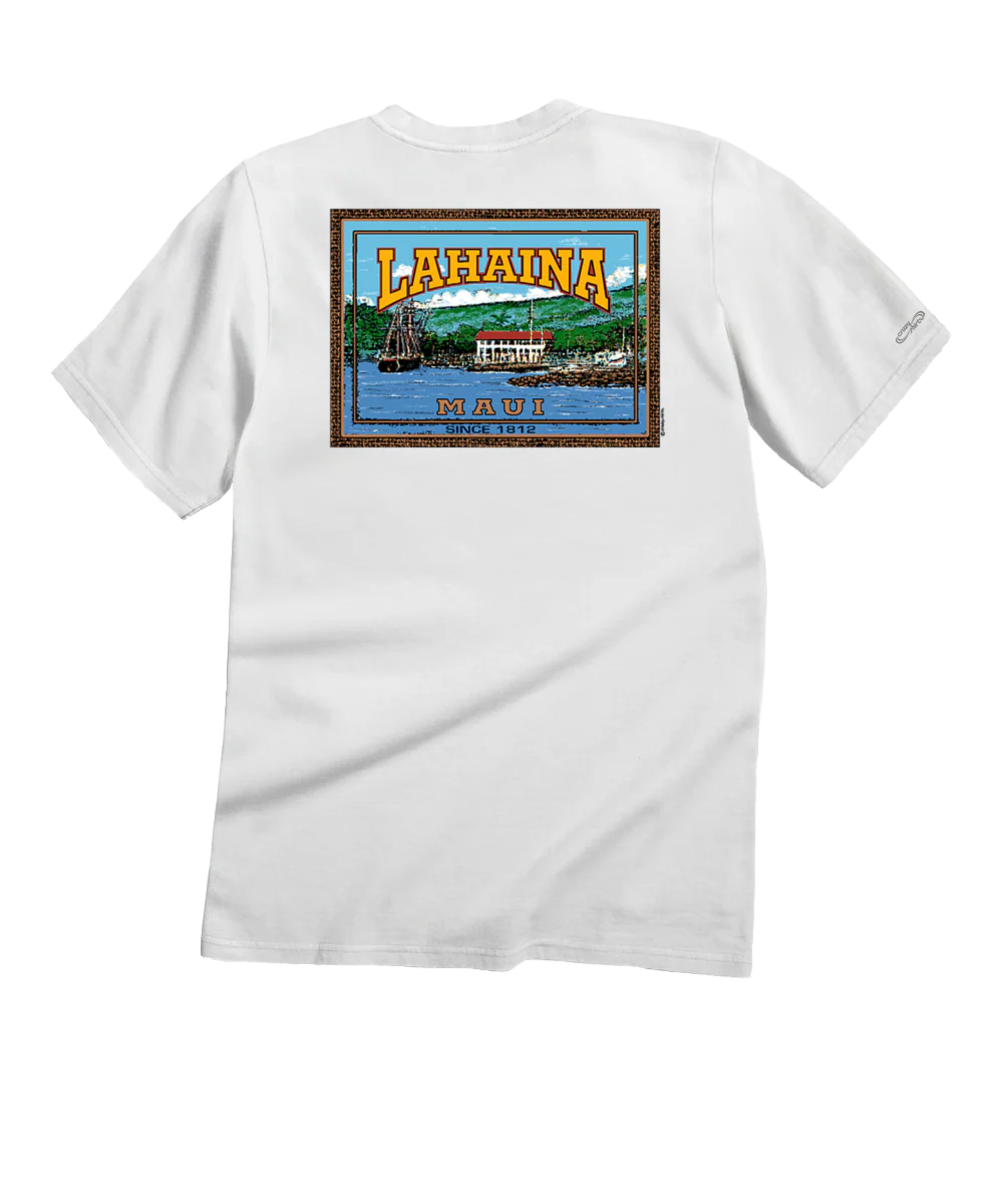 Lahaina Label - White Short Sleeve Crewneck T-Shirt