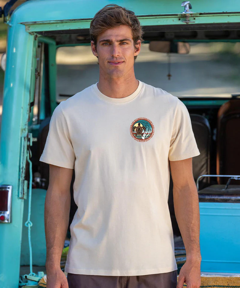 Land And Sea - Sand Short Sleeve Pima T-Shirt - Image 3