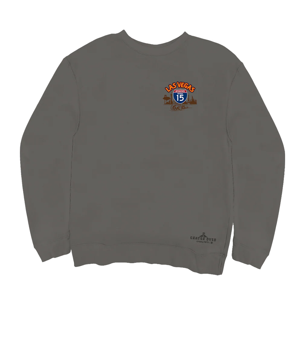 Las Vegas Signs - Crater Dyed® Long Sleeve Sweatshirt - Image 4