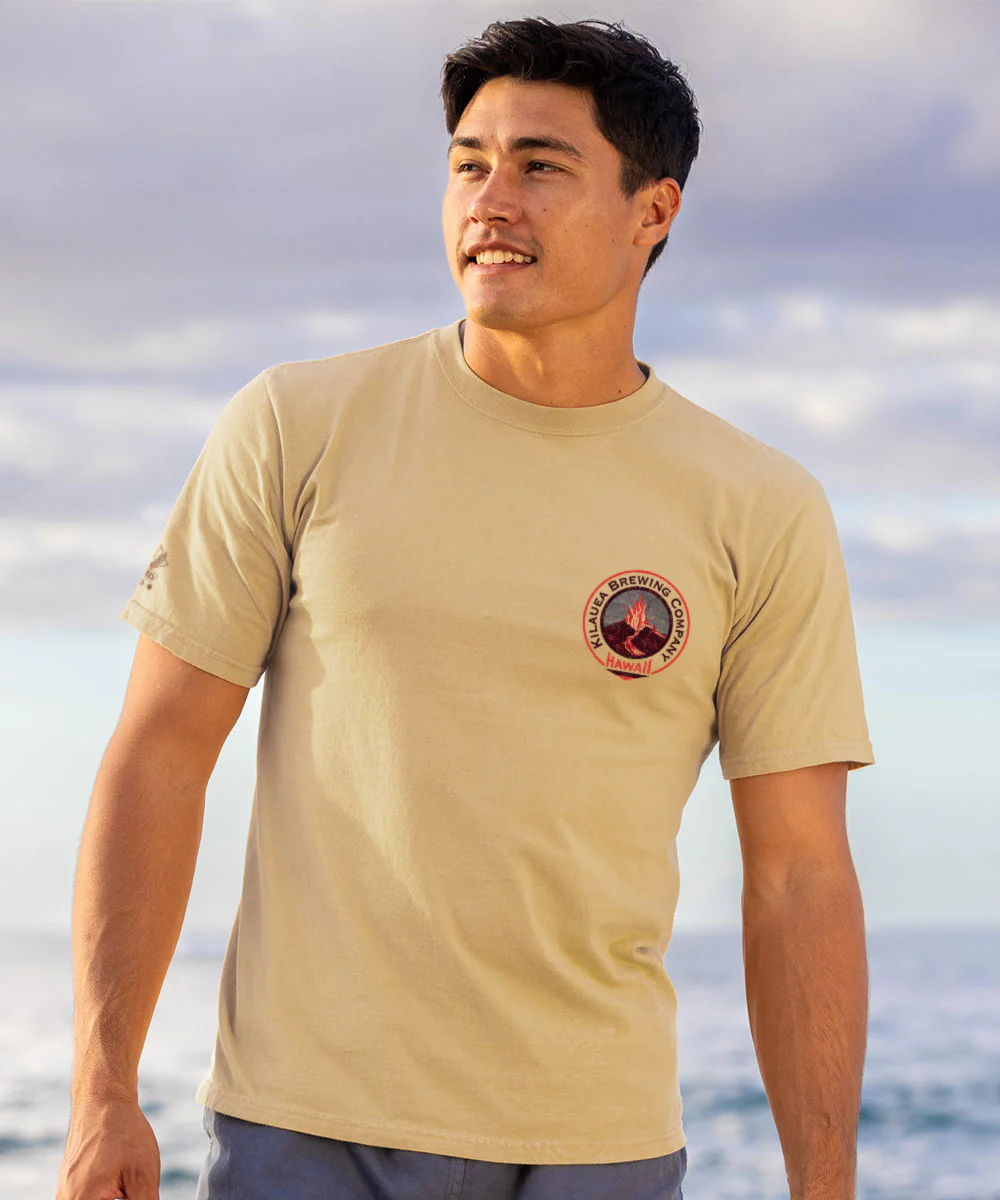 Lava Lake Beer - Beer Dyed Short Sleeve Crewneck T-Shirt - Image 3