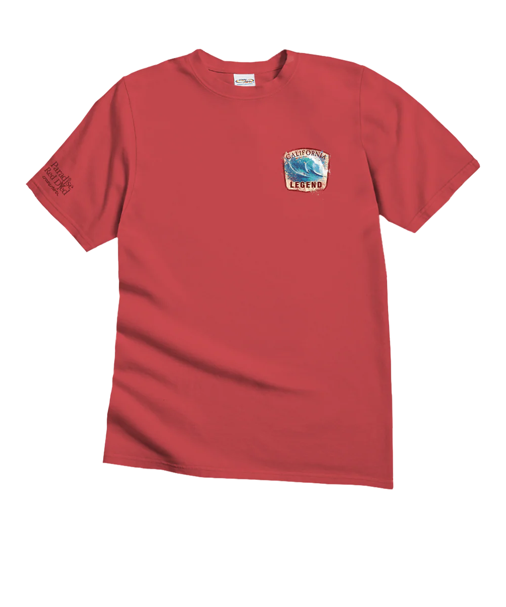 Legend Of The Pacific - Paradise Red Dyed Short Sleeve Crewneck T-Shirt - Image 4