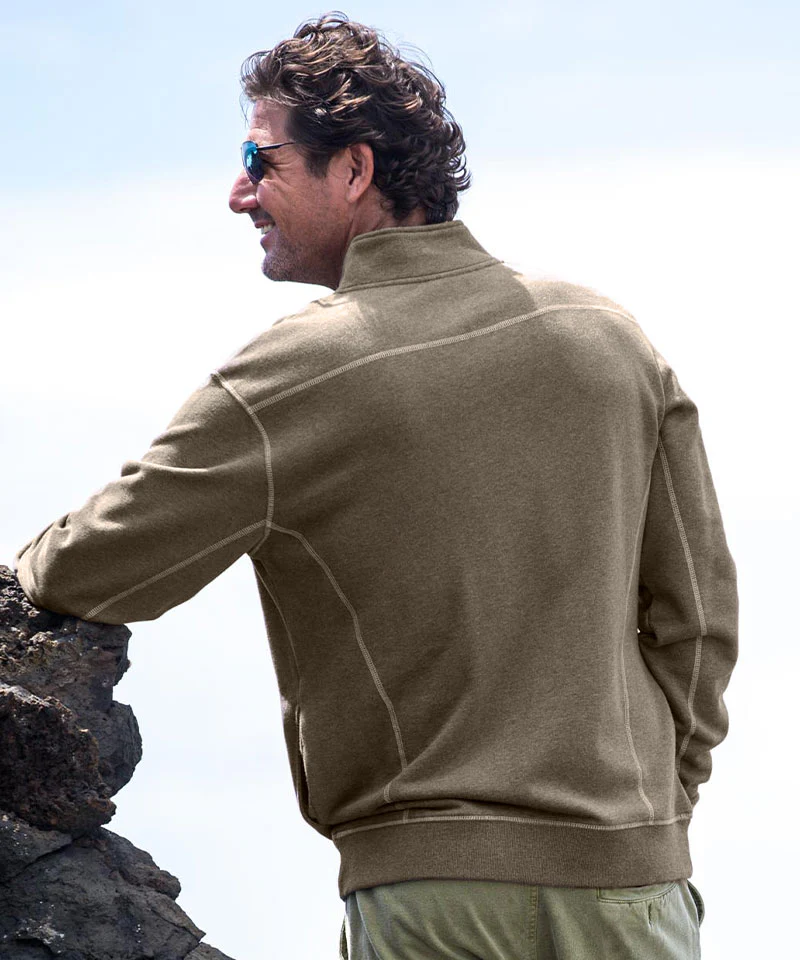 Mano Hook - Taupe Heather Long Sleeve Mountain Peak Pullover - Image 3