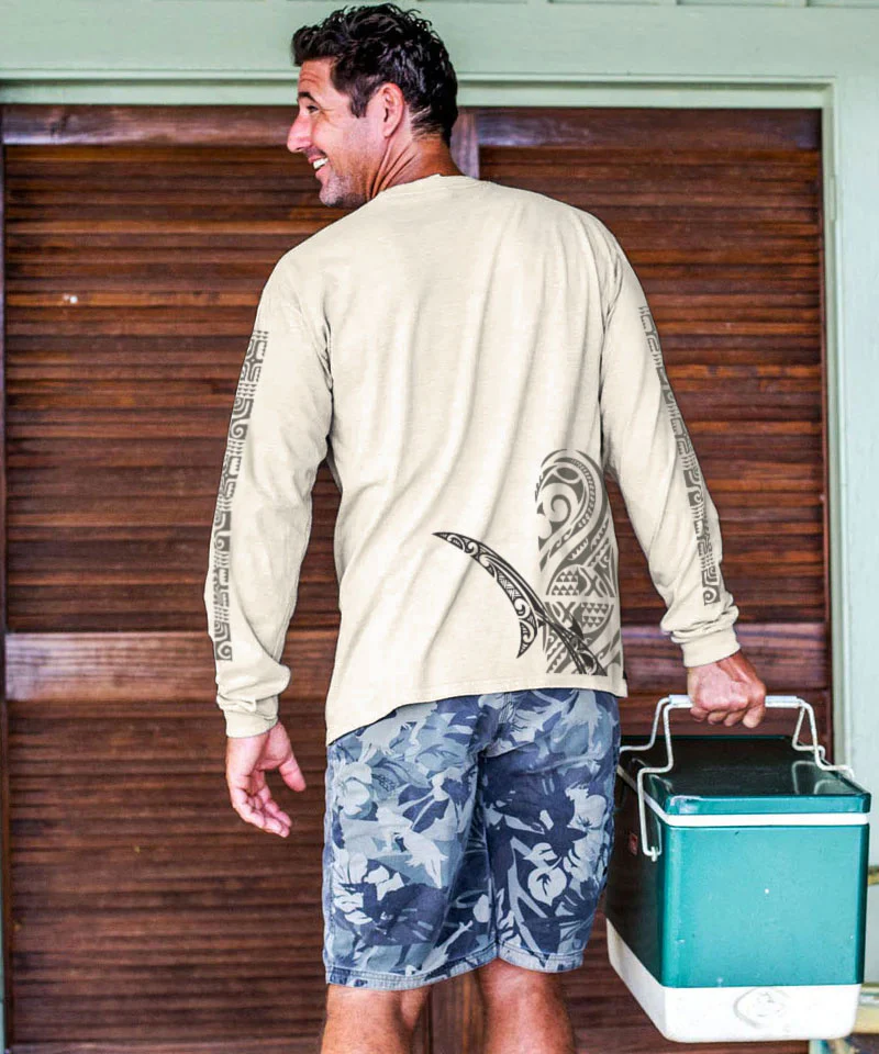 Mano Kaipo - Coconut Dyed Long Sleeve Crewneck T-Shirt - Image 3