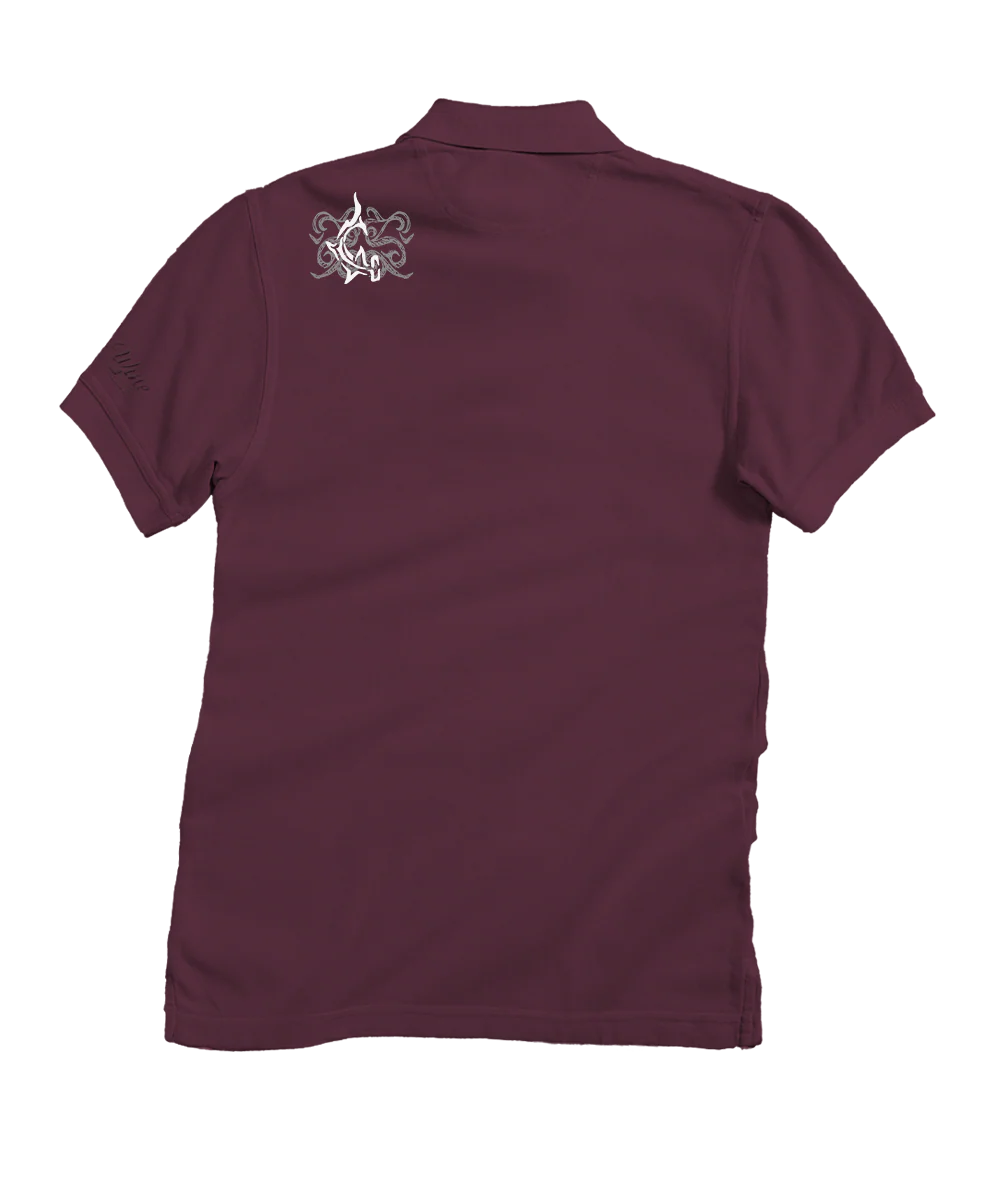 Mano Tapa - Wine Dyed Short Sleeve Oceanfront Polo Shirt - Image 4