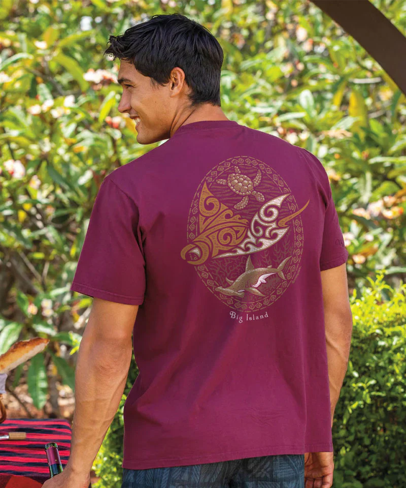 Manta Reef Glide - Wine Dyed Short Sleeve Crewneck T-Shirt - Image 2
