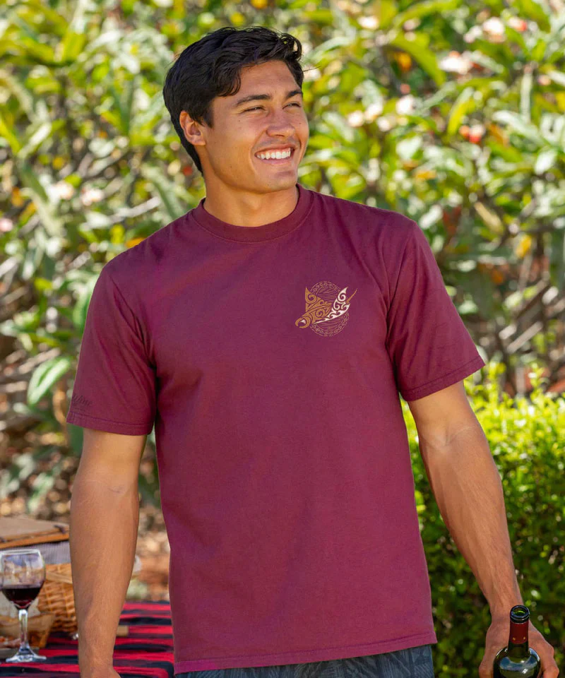 Manta Reef Glide - Wine Dyed Short Sleeve Crewneck T-Shirt - Image 3