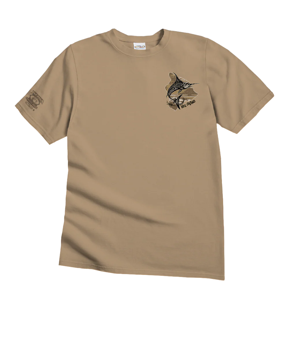 Marlin Of Hawaii - Kona Coffee Dyed Short Sleeve Crewneck T-Shirt - Image 4