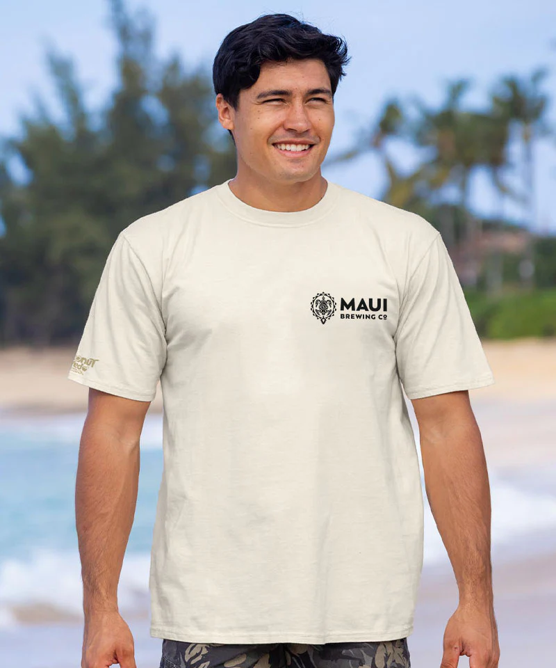 Maui Brewing Co Coconut Hiwa - Coconut Dyed Short Sleeve Crewneck T-Shirt - Image 3