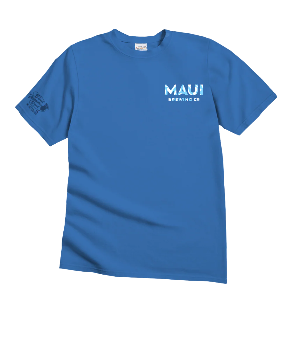 Maui Brewing Co New Big Swell - Blue Hawaii Dyed Short Sleeve Crewneck T-Shirt - Image 4