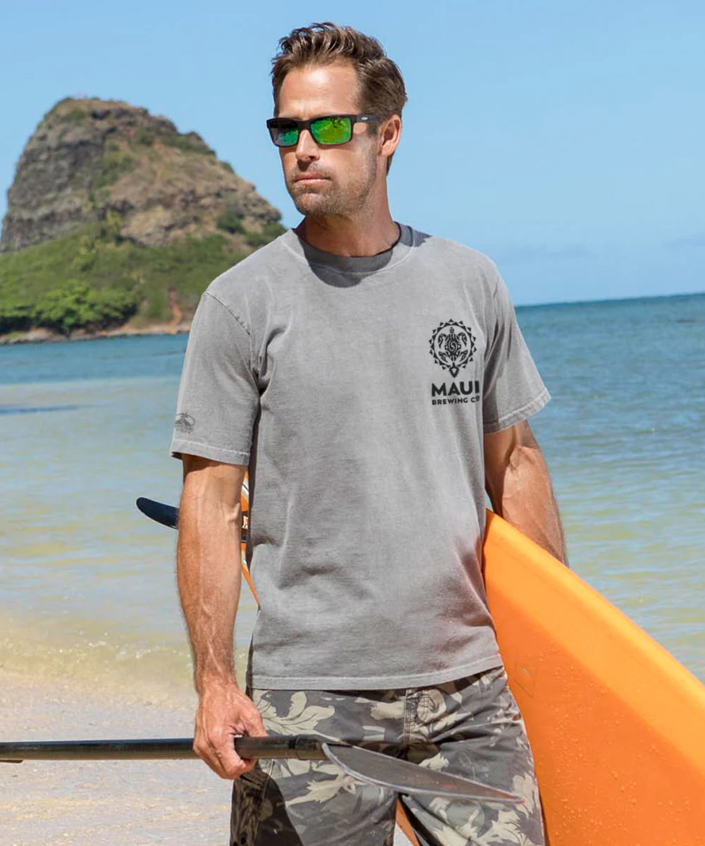 Maui Brewing Co Sobrehumano - Crater Dyed® Short Sleeve Crewneck T-Shirt - Image 3