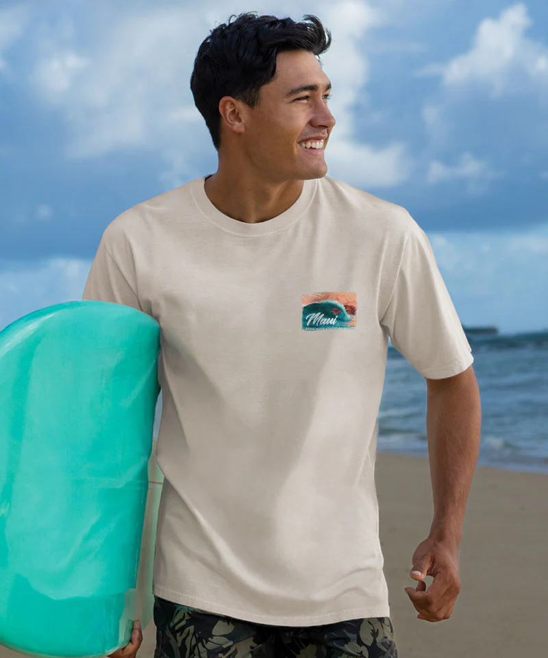 Maui Life - Coconut Dyed Short Sleeve Crewneck T-Shirt - Image 3