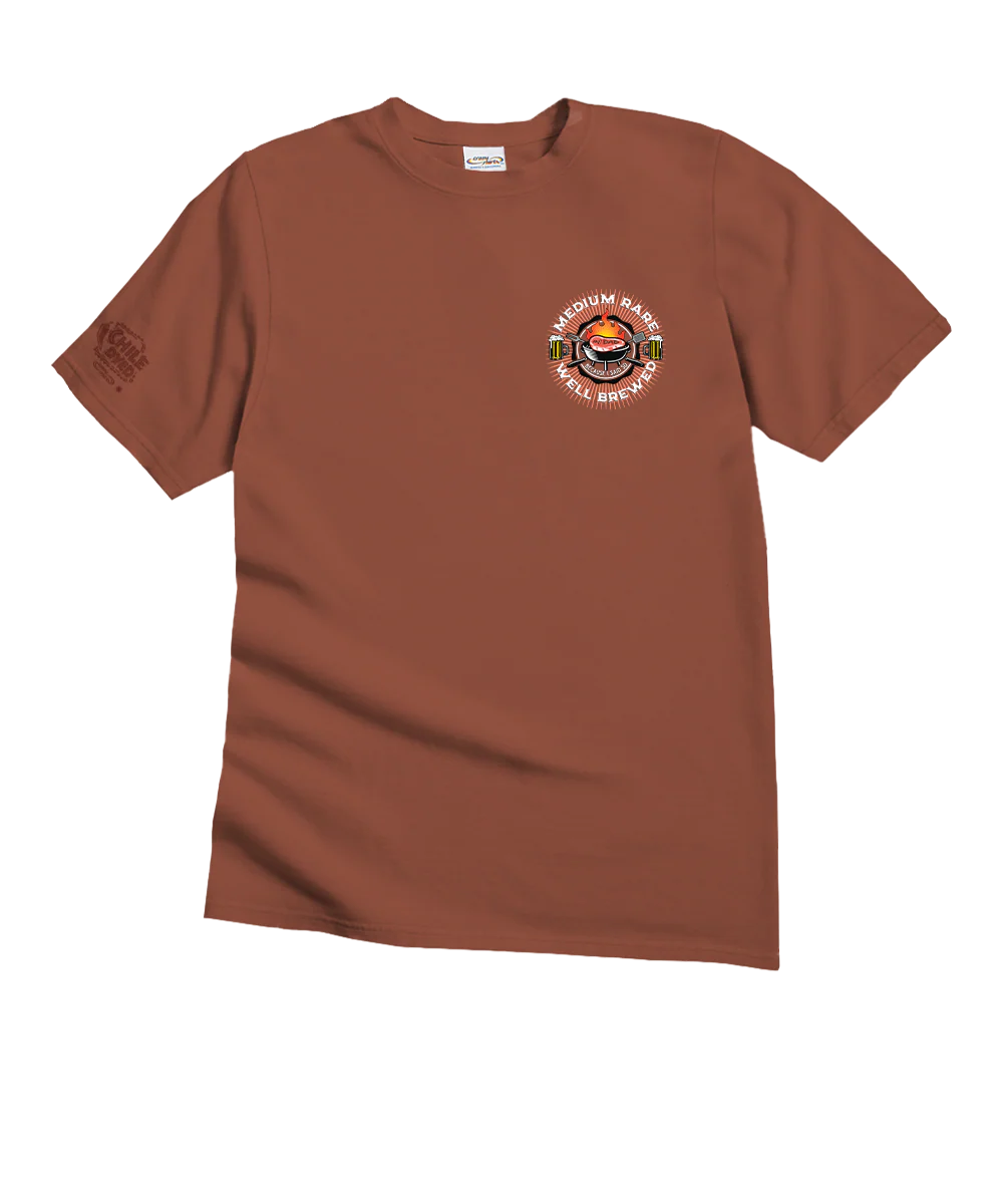 Medium Rare And Well Brewed - Chile Dyed Short Sleeve Crewneck T-Shirt - Image 4