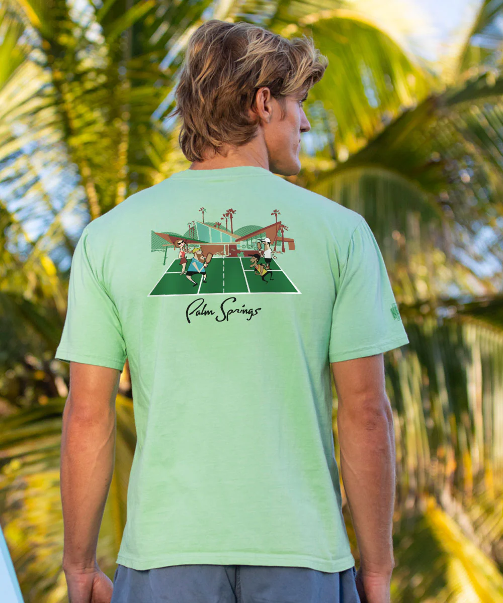 Mod Pickle Ball - Key Lime Dyed Short Sleeve Crewneck T-Shirt - Image 2