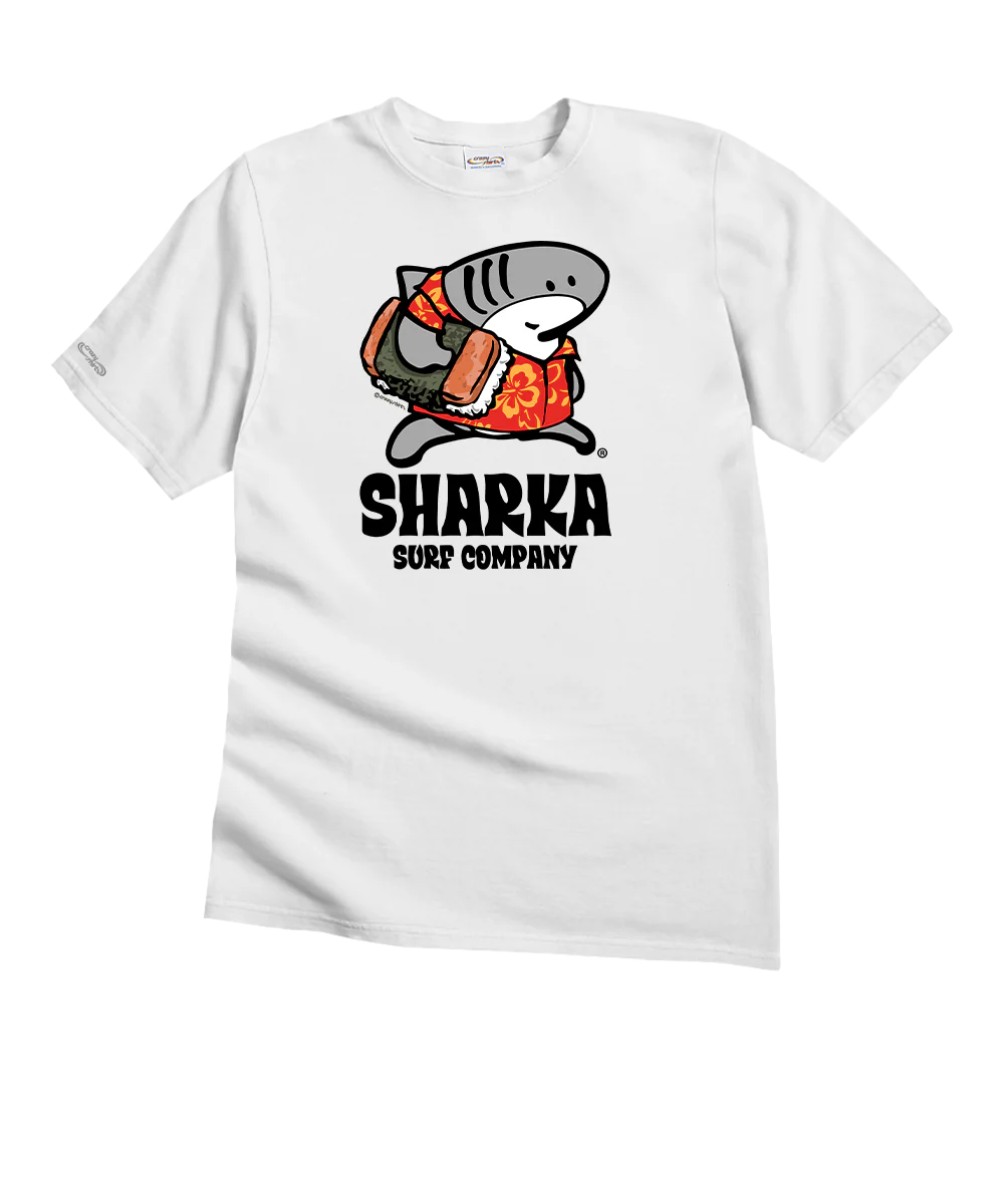 Musubi Sharka™ - White Short Sleeve Crewneck T-Shirt