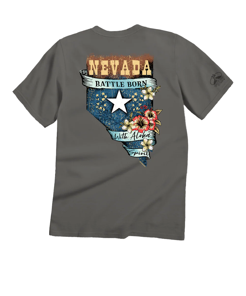 Nevada With Aloha - Crater Dyed® Short Sleeve Crewneck T-Shirt