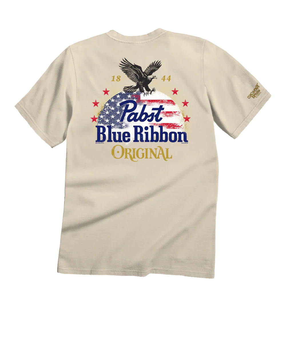 Pabst Pabst Eagle 1844 - Coconut Dyed Short Sleeve Crewneck T-Shirt