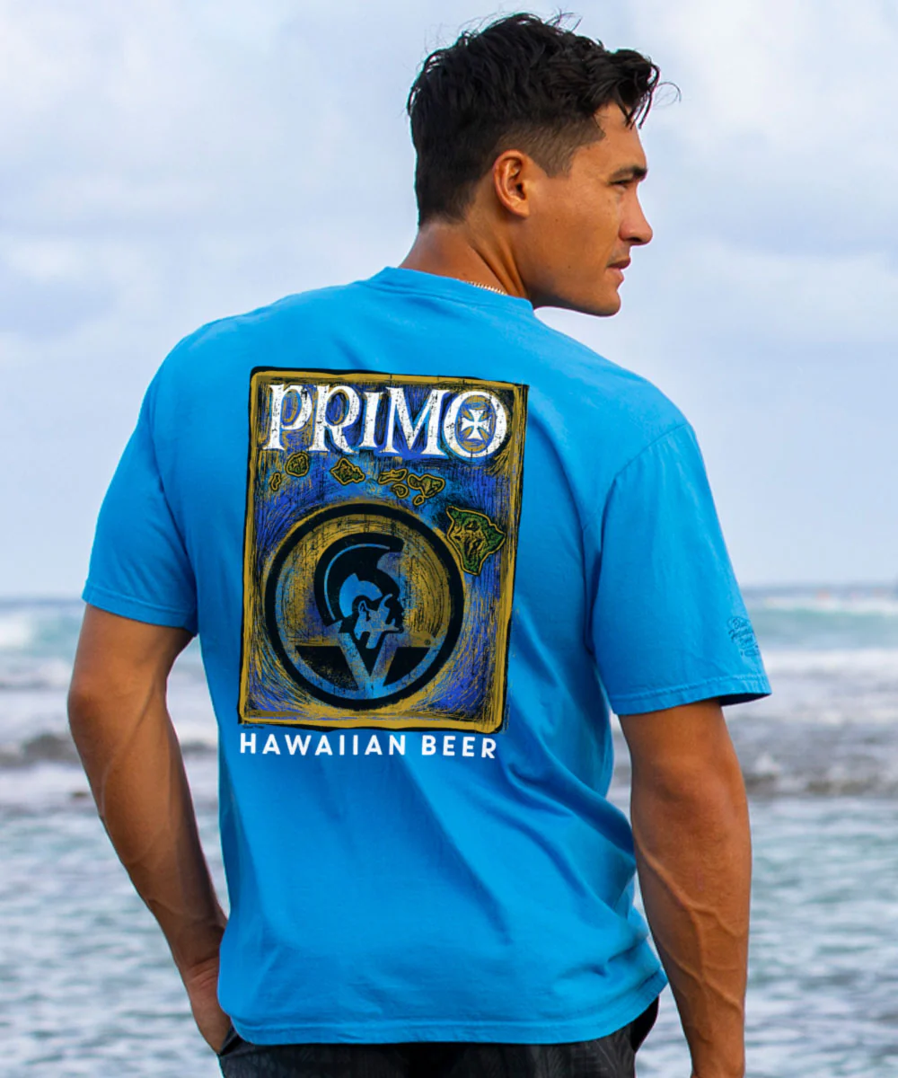 Pabst Primo Hawaii - Blue Hawaii Dyed Short Sleeve Crewneck T-Shirt - Image 2