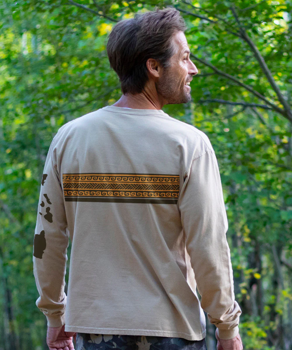 Pabst Primo Retro Band - Kona Coffee Dyed Long Sleeve Crewneck T-Shirt - Image 3