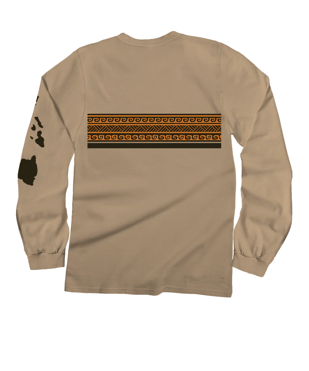Pabst Primo Retro Band - Kona Coffee Dyed Long Sleeve Crewneck T-Shirt - Image 4