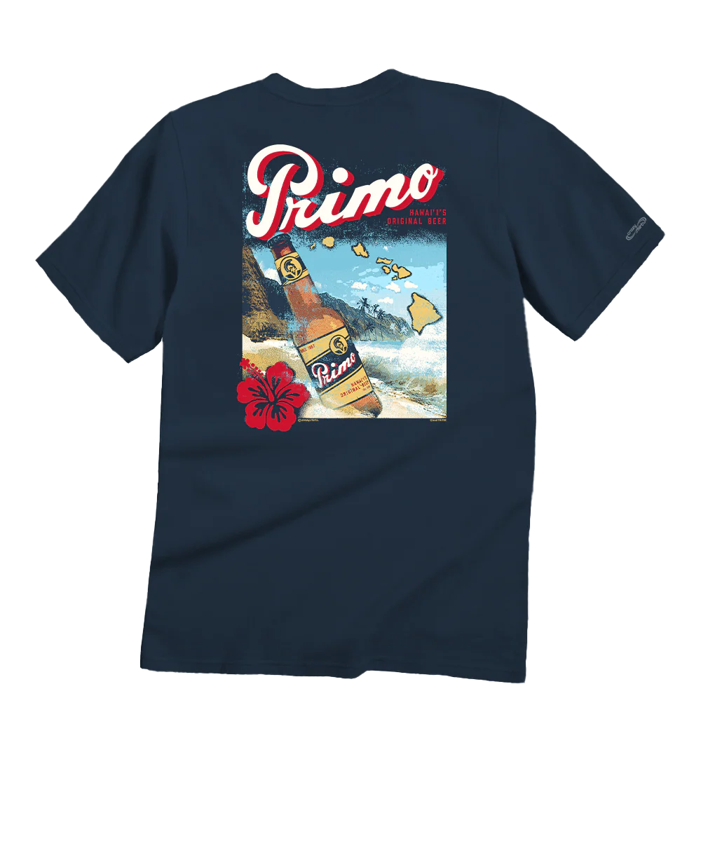 Pabst Primo Scenic - Navy Short Sleeve Crewneck T-Shirt