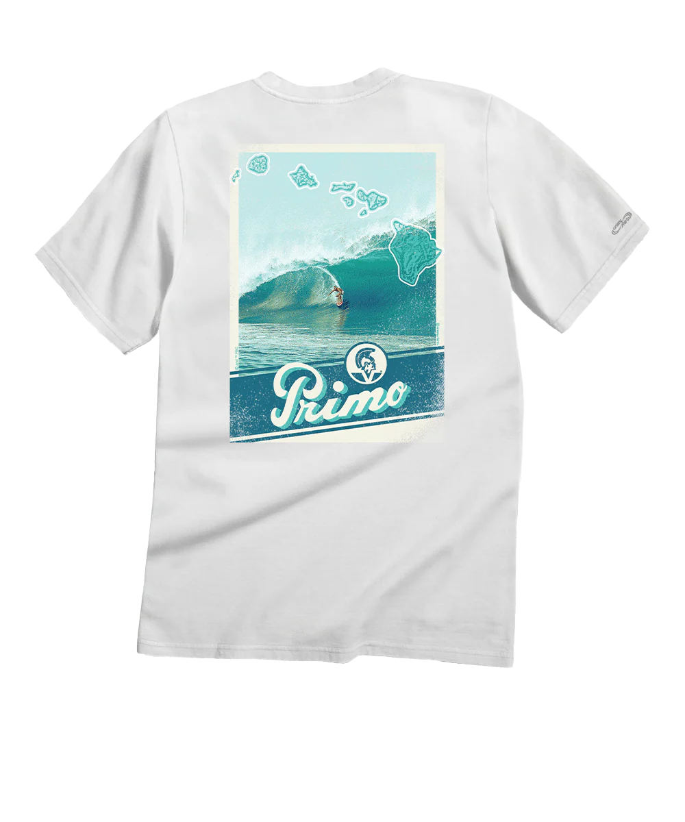 Pabst Primo Surf Poster - White Short Sleeve Crewneck T-Shirt
