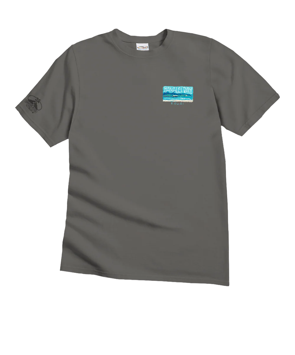 Painted Hanalei Bay - Crater Dyed® Short Sleeve Crewneck T-Shirt - Image 4