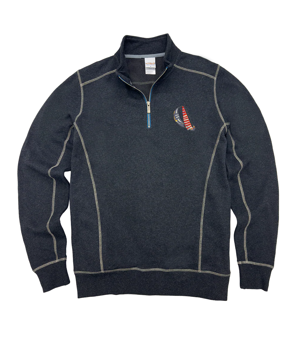 Painted Sails - Charcoal/Heather Long Sleeve Mountain Peak Pullover