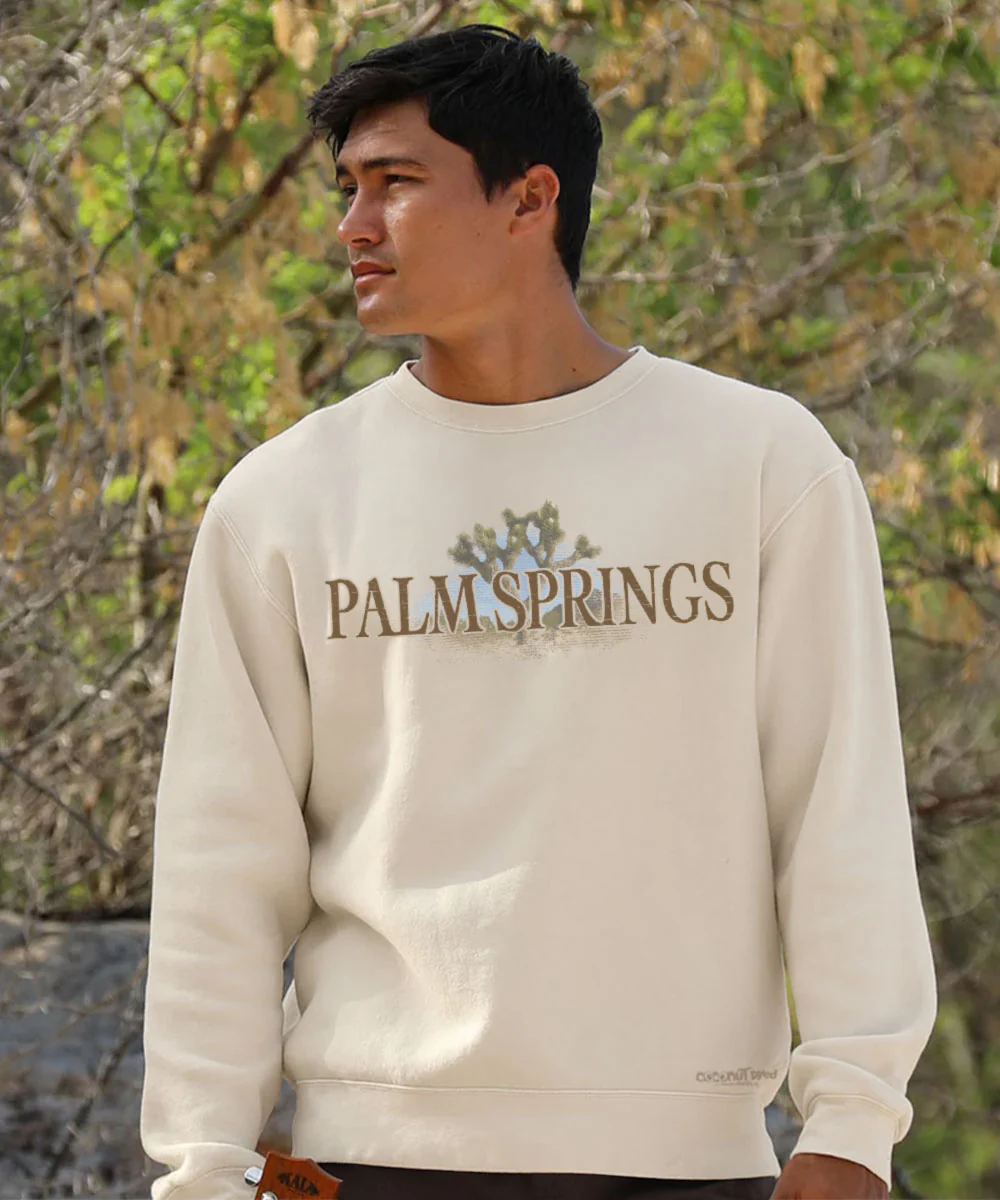 Palm Springs Joshua Tree - Coconut Dyed Long Sleeve Sweatshirt - Image 2