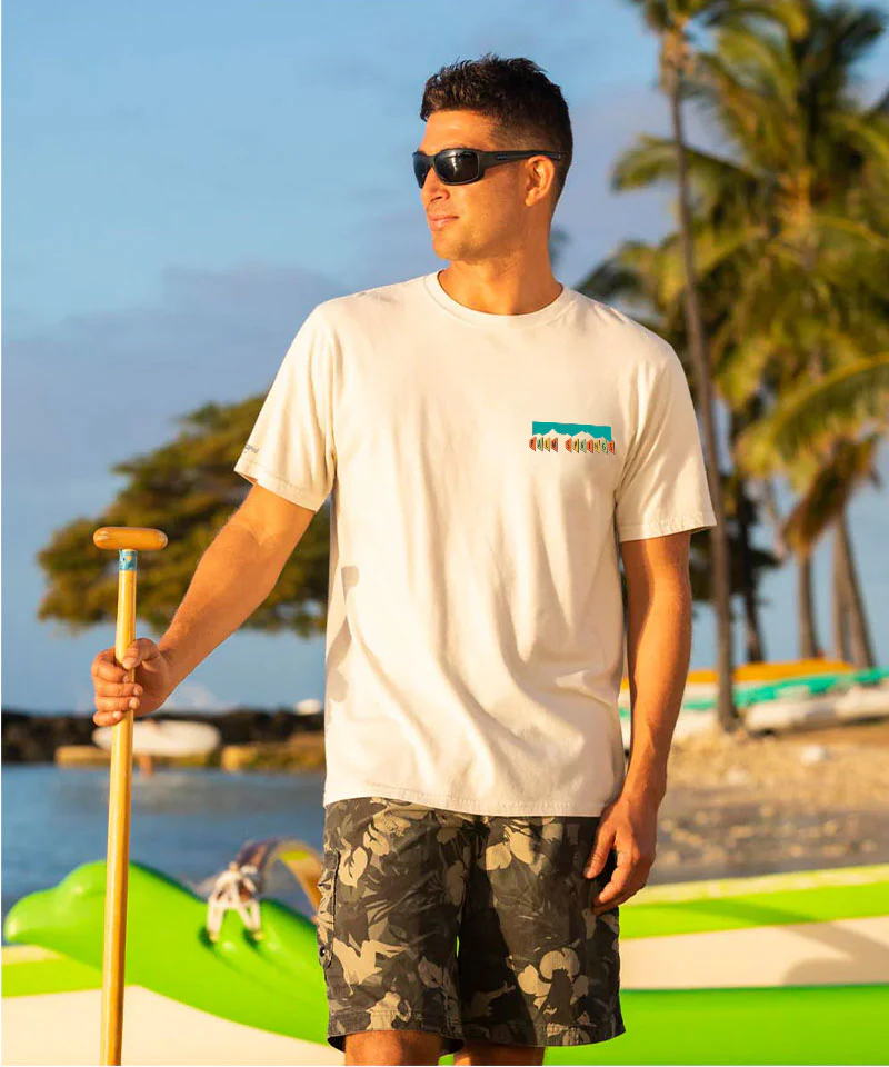 Palm Springs Oasis - Coconut Dyed Short Sleeve Crewneck T-Shirt - Image 3