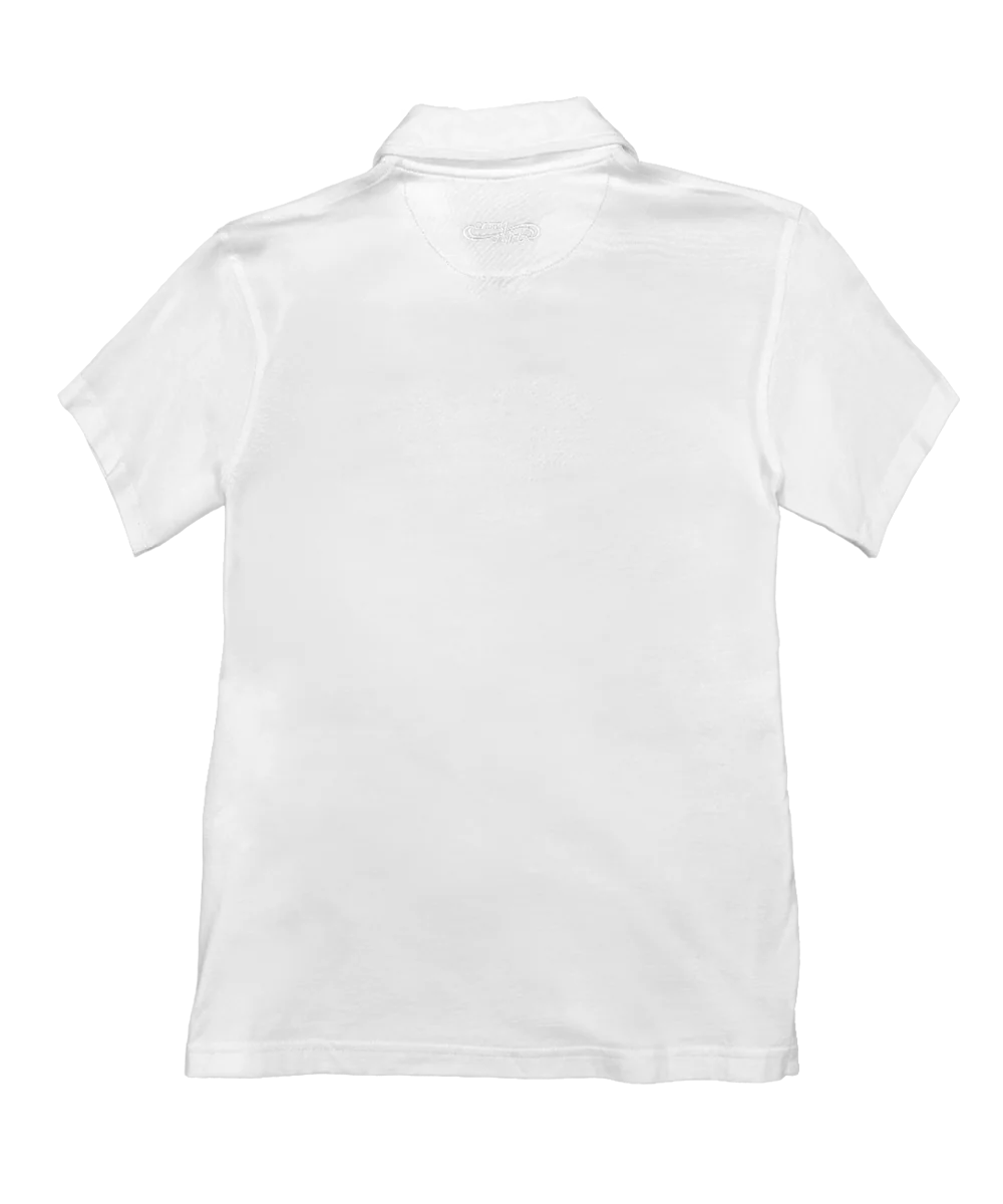 Palm Tribal - White Short Sleeve Pima Polo - Image 4