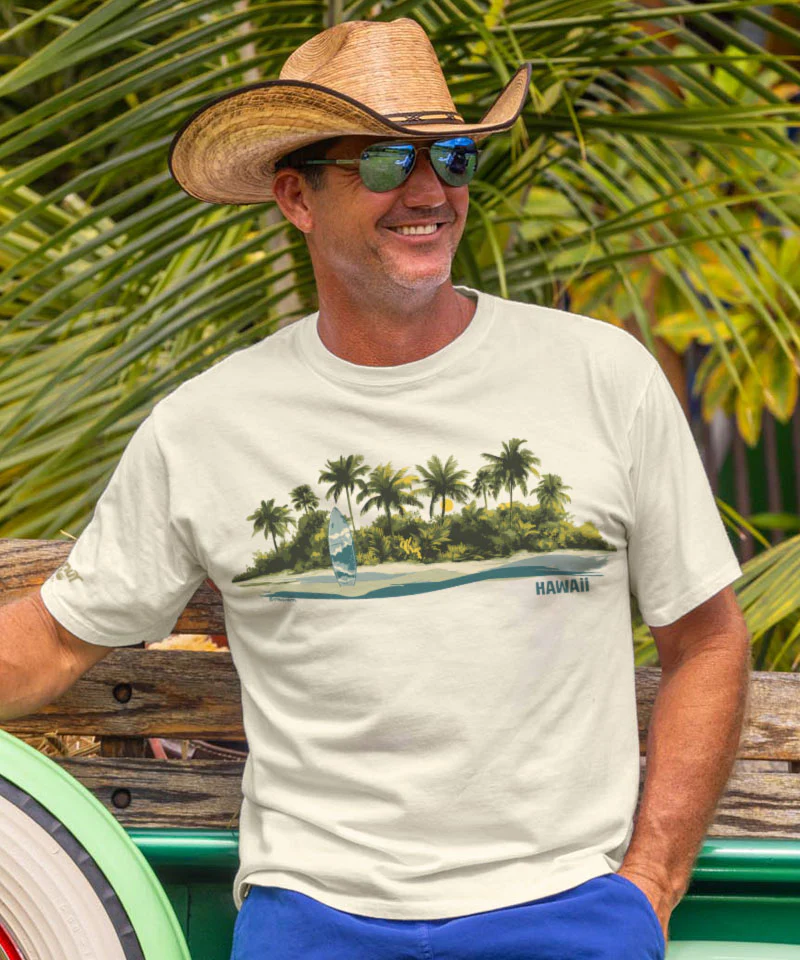 Palms And Sand Band - Coconut Dyed Short Sleeve Crewneck T-Shirt - Image 2