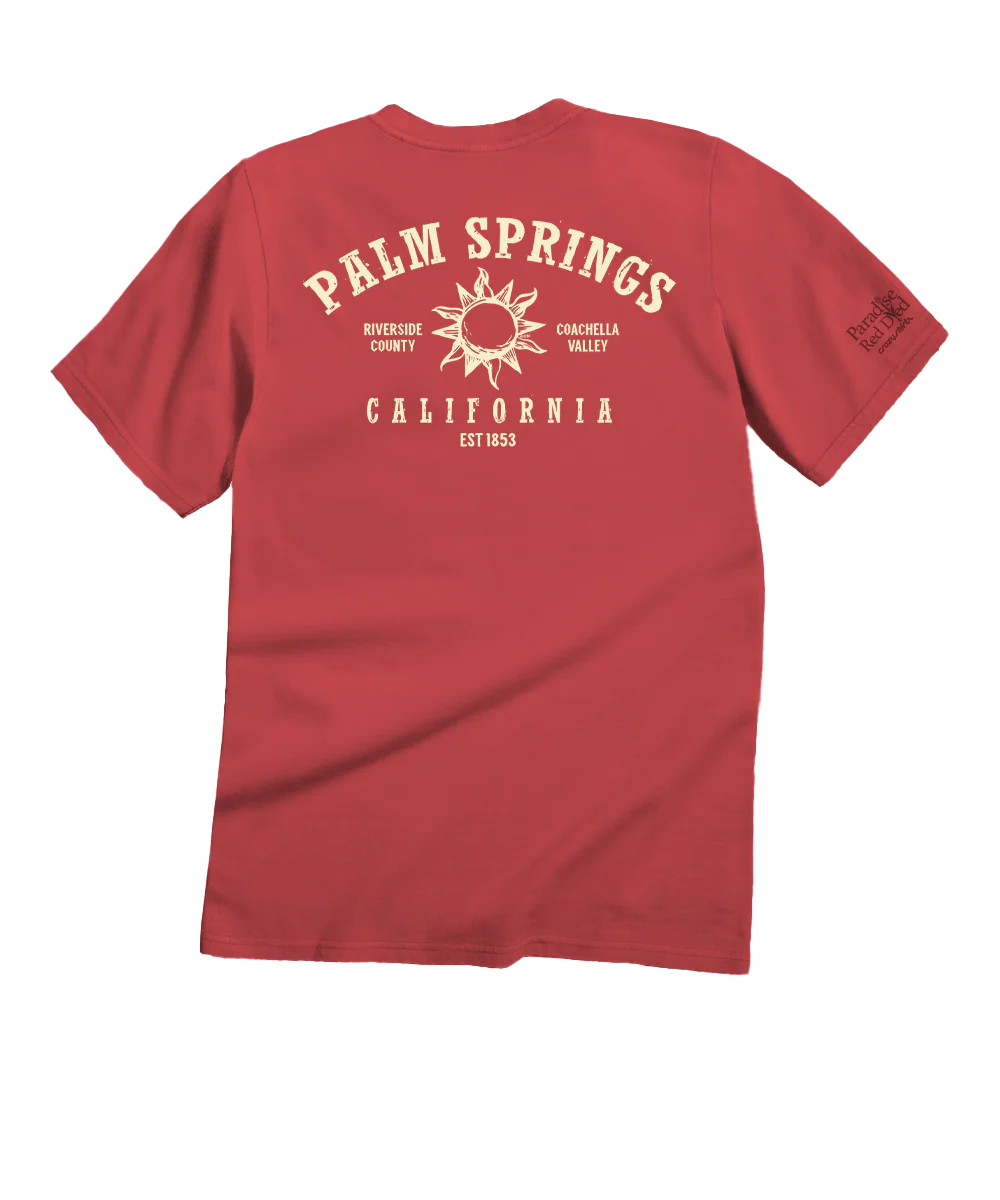 Pangea - Paradise Red Dyed Short Sleeve Crewneck T-Shirt