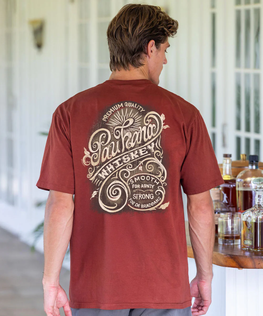 Pau Hana Whiskey - Whiskey Dyed Short Sleeve Crewneck T-Shirt - Image 2