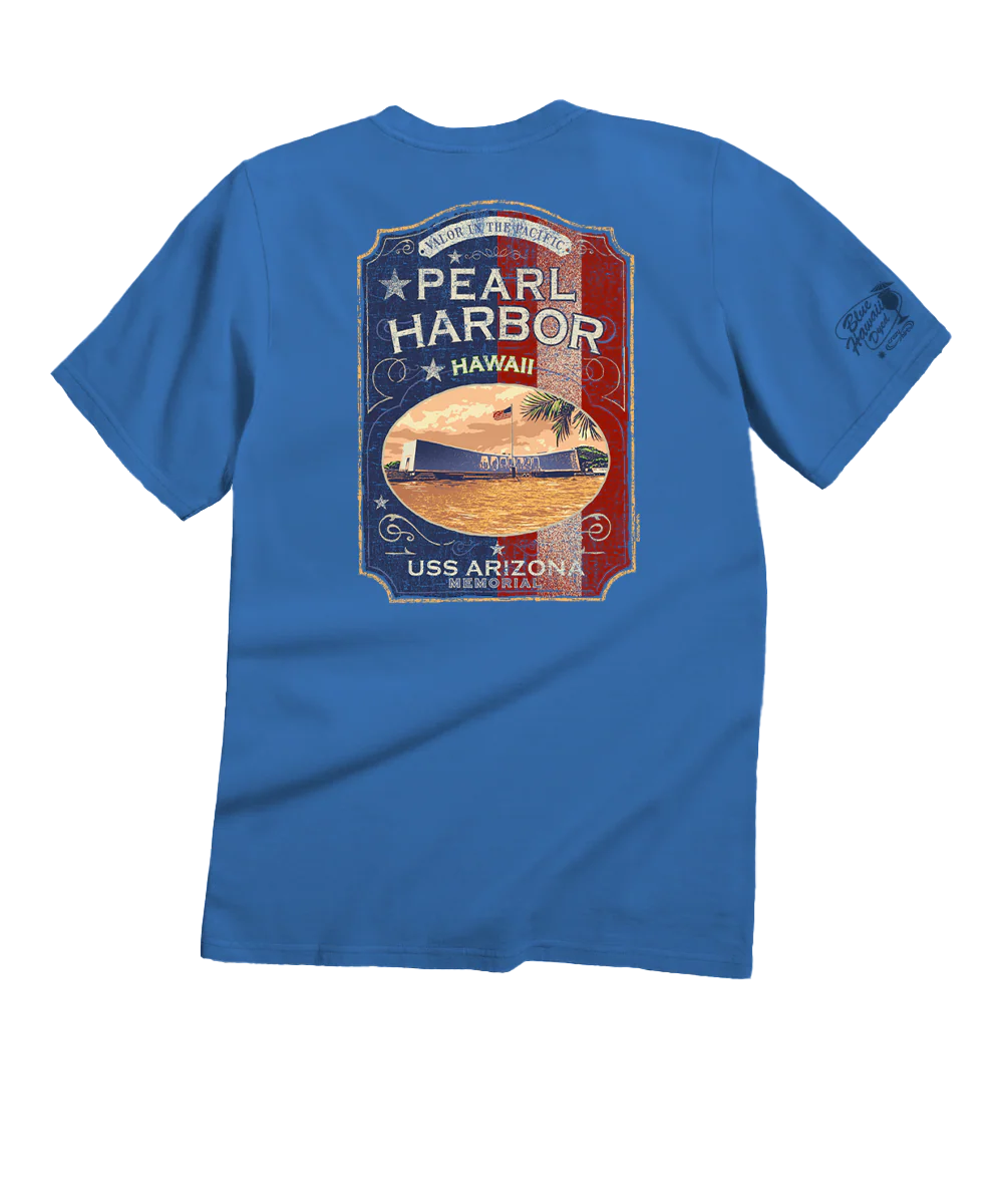 Pearl Harbor Vintage - Blue Hawaii Dyed Short Sleeve Crewneck T-Shirt