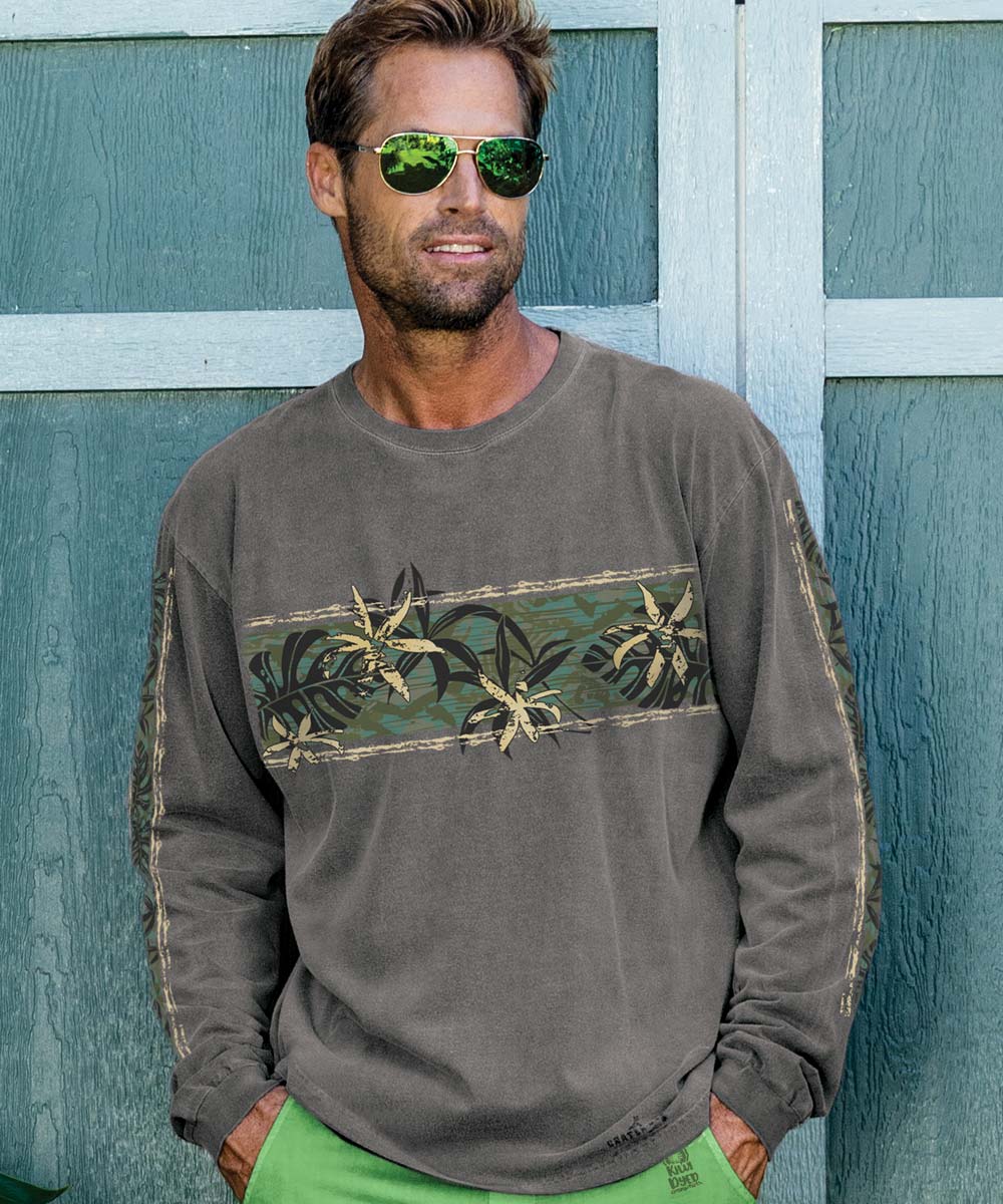 Piko Band - Crater Dyed® Long Sleeve Crewneck T-Shirt - Image 2