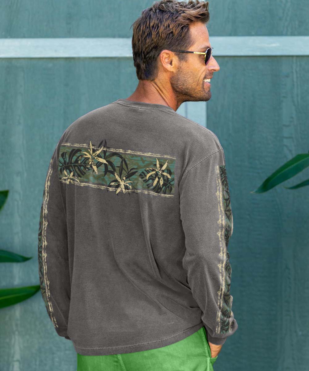 Piko Band - Crater Dyed® Long Sleeve Crewneck T-Shirt - Image 3